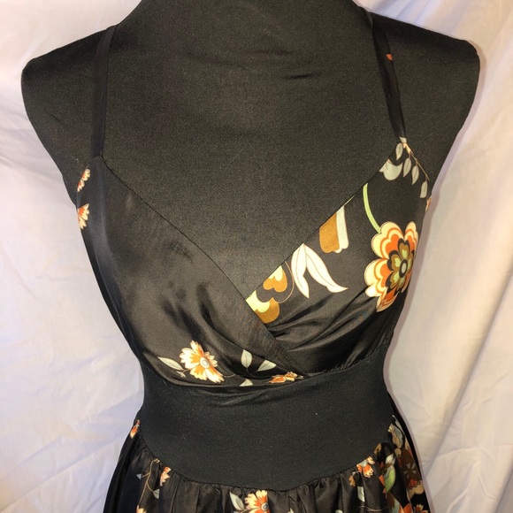 Hype floral silk sundress sz 4 - Picture 3 of 6